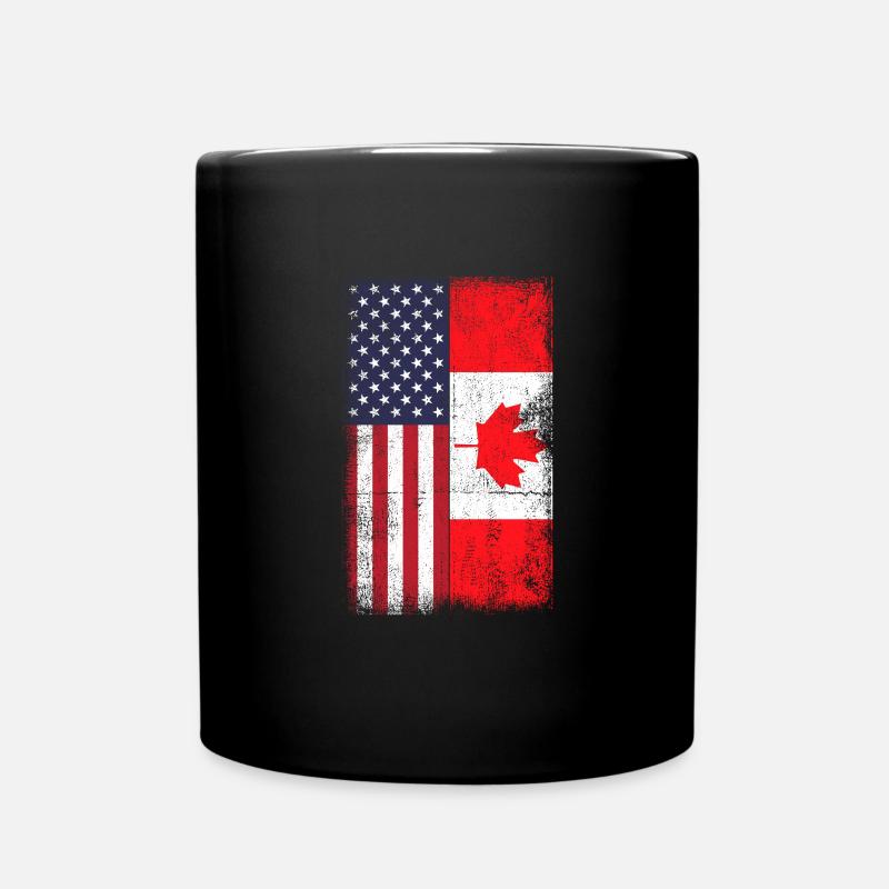 Kanada USA - Tasse einfarbig - Schwarz