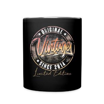 2014 Année de naissance Anniversaire Vintage - Mug uni - noir - Devant