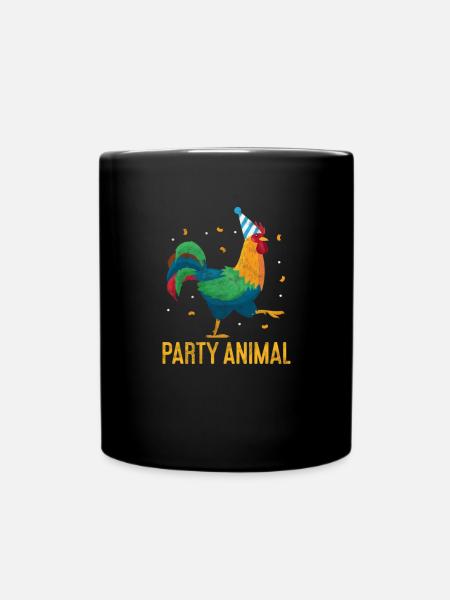 Huhn - Tasse einfarbig - Schwarz