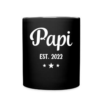Papi est 2022 Cadeau drôle de grand-père - Mug uni - noir - Devant