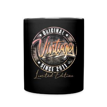 2011 Année de naissance Anniversaire Vintage - Mug uni - noir - Devant