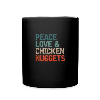 Pépites de poulet - Mug uni - noir - Devant