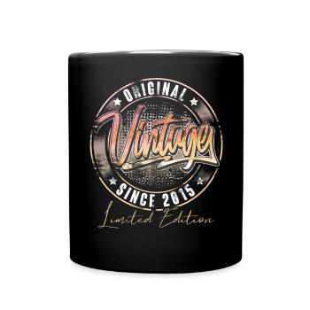 2015 Année de naissance Anniversaire Vintage - Mug uni - noir - Devant
