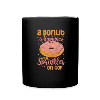 Donut - Tasse einfarbig - Schwarz - Vorne