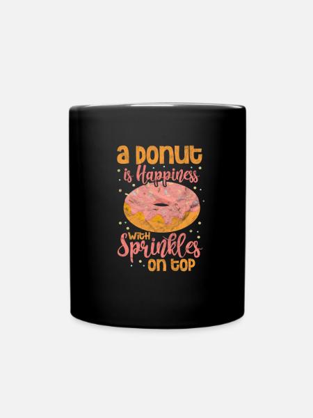 Donut - Tasse einfarbig - Schwarz