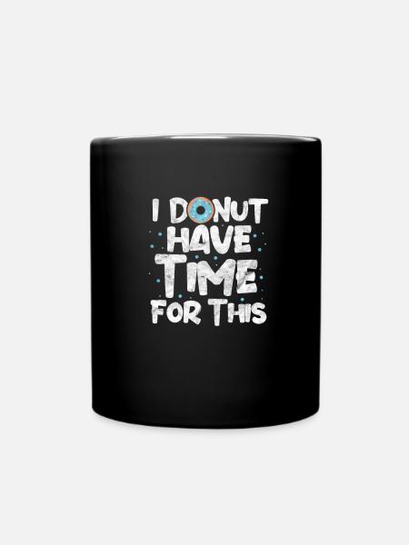 Donut - Tasse einfarbig - Schwarz