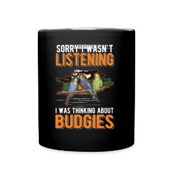 Budgerigar Cadeau Welli Perruche - Mug uni - noir - Devant