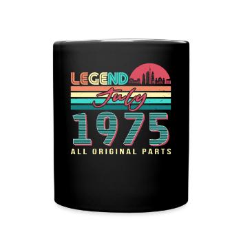 Vintage in July 1975 - Full Colour Mug - black - Front