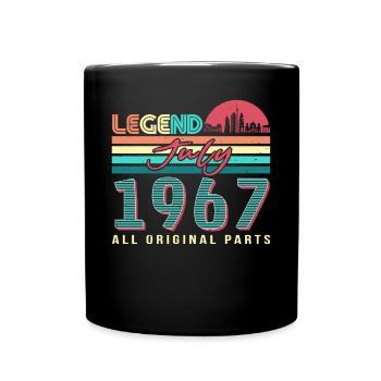 1967 En juillet Légende - Mug uni - noir - Devant