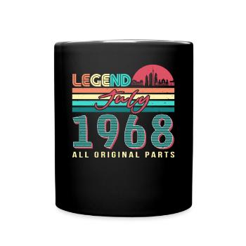 Alles Original 1968 Im Juli - Tasse einfarbig - Schwarz - Vorne