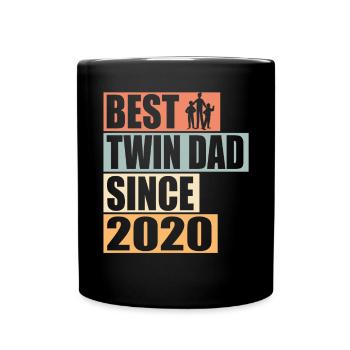 Jumeaux Père Père jumeau depuis 2020 - Mug uni - noir - Devant