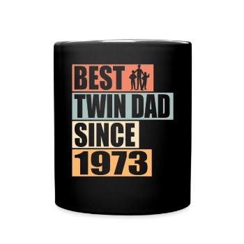 Jumeaux Père Père jumeau depuis 1973 - Mug uni - noir - Devant