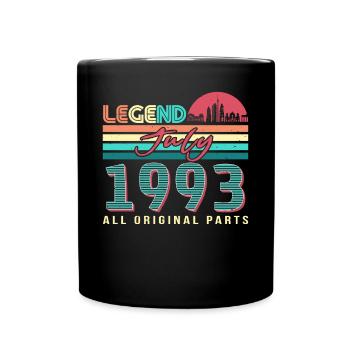 Geschenkidee Für Juli 1993 - Tasse einfarbig - Schwarz - Vorne