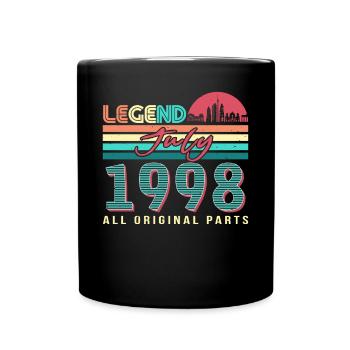 Vœux d’anniversaire en juillet 1998 - Mug uni - noir - Devant