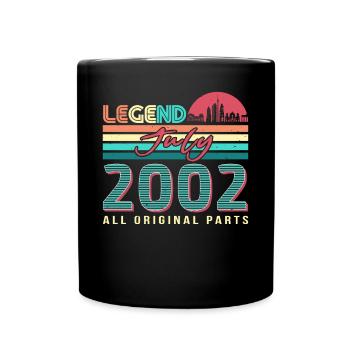 20 ans en juillet 2002 - Mug uni - noir - Devant