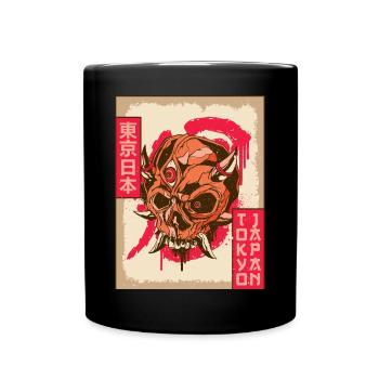 Gothic Totenkopf Goth Third Eye Tokyo Japan Gesche - Tasse einfarbig - Schwarz - Vorne