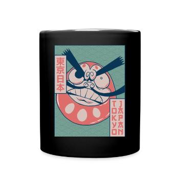 Daruma Doll Tokyo Japon Esthétique japonaise Gesch - Mug uni - noir - Devant
