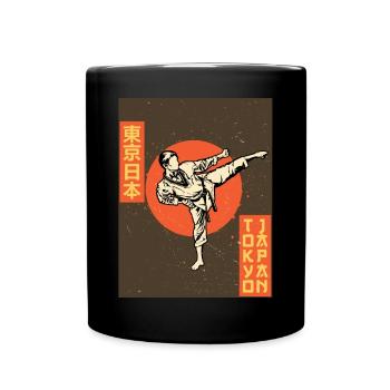 Karate Martial Arts Tokyo Japan Poster Gift - Full Colour Mug - black - Front