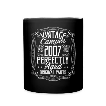 2007 Birthday Idea Camper Scout Camping 2007 - Full Colour Mug - black - Front