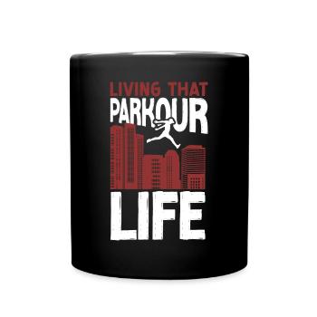 Parkour Free Running Traceur - Full Colour Mug - black - Front