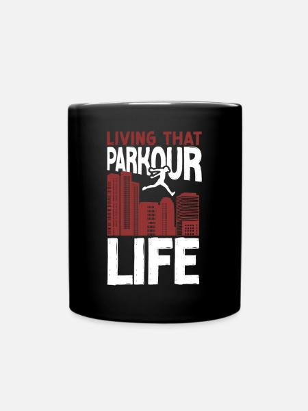 Parkour Free Running Traceur - Tasse einfarbig - Schwarz