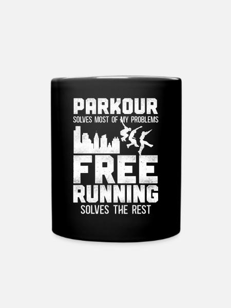 Parkour Free Running Traceur - Tasse einfarbig - Schwarz