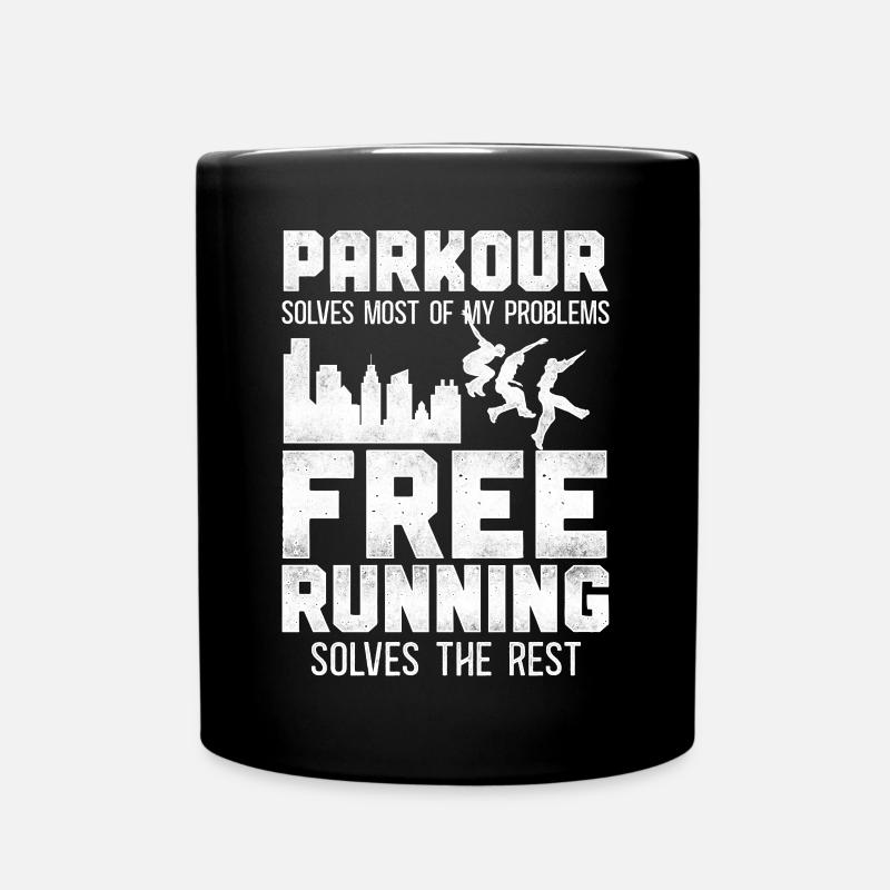 Parkour Free Running Traceur - Tasse einfarbig - Schwarz