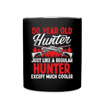 Chasseur de 50 ans chasseur 50e anniversaire pour hommes - Mug uni - noir - Devant