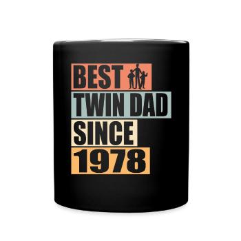 Zwillinge Vater Zwillingsvater seit 1978 - Tasse einfarbig - Schwarz - Vorne