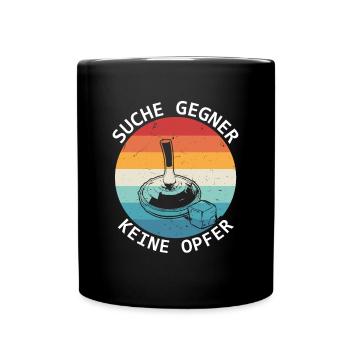 Eisstock Suche Gegner Keine Opfer Stockschützen - Tasse einfarbig - Schwarz - Vorne