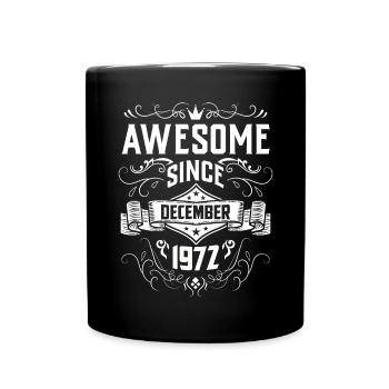 Anniversaire 1972 Fête Vieux Décembre Année de construction - Mug uni - noir - Devant