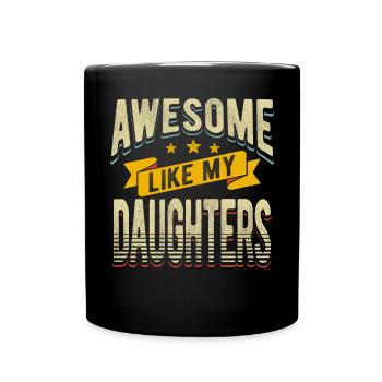 Parents Mother Father of daughters Daughters - Full Colour Mug - black - Front