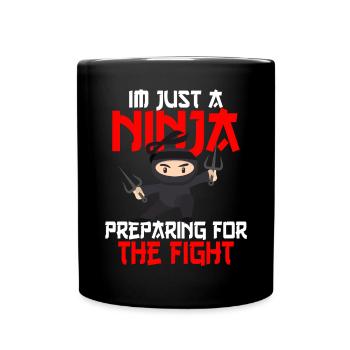 Ninja Ninjutsu Judo Katana Kinder Shuriken Warrior - Tasse einfarbig - Schwarz - Vorne