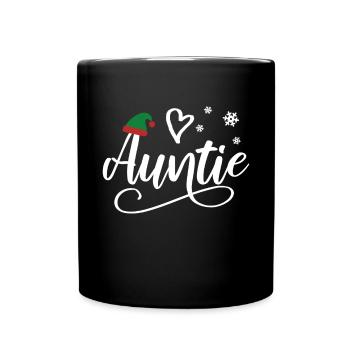 Tante Geschenk Neffe Nichte Patentante Tantchen - Tasse einfarbig - Schwarz - Vorne