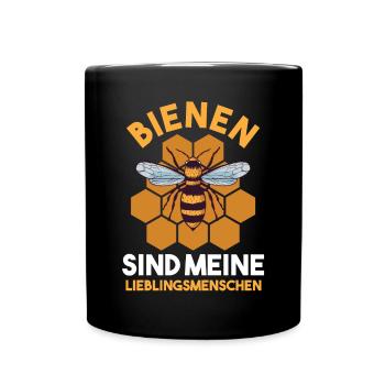Imker Honig Bienen - Tasse einfarbig - Schwarz - Vorne