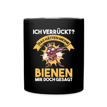 Imker Imkerei Biene Bienen - Tasse einfarbig - Schwarz - Vorne