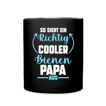 Imker Vater Papa Imkerei Biene Bienen - Tasse einfarbig - Schwarz - Vorne