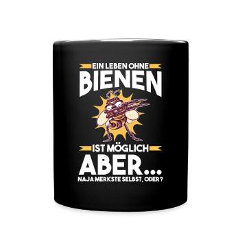 Imker Imkerei Biene Bienen - Tasse einfarbig - Schwarz - Vorne