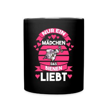 Imker Biene Bienen - Tasse einfarbig - Schwarz - Vorne