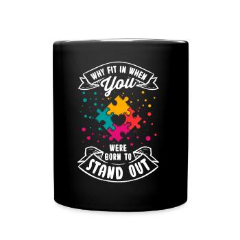 Autisme Cadeau Autiste Asperger TDAH Autisme - Mug uni - noir - Devant
