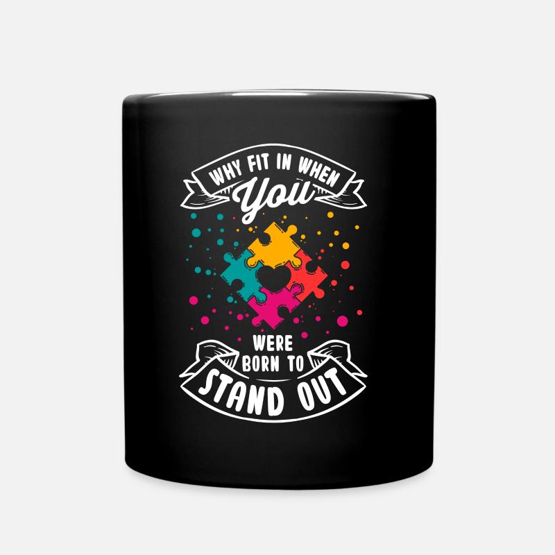 Autismus Geschenk Autist Asperger ADHS Autism - Tasse einfarbig - Schwarz