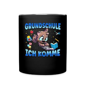 Grundschule Ich Komme Ein Schulkind Einschulung - Tasse einfarbig - Schwarz - Vorne