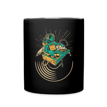 DJ Tshirt pour Party Disc Jockey Rave Techno Mixer - Mug uni - noir - Devant