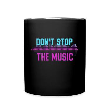 Disc Jockey DJ Rave Synthesizer Geschenk CD Mixer - Tasse einfarbig - Schwarz - Vorne