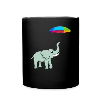 Elephant Gift For Proboscis Africa Wilderness Zoo - Full Colour Mug - black - Front