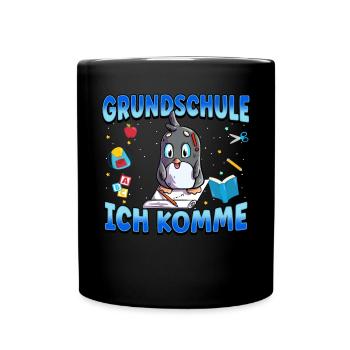 Grundschule Ich Komme Ein Schulkind Einschulung - Tasse einfarbig - Schwarz - Vorne