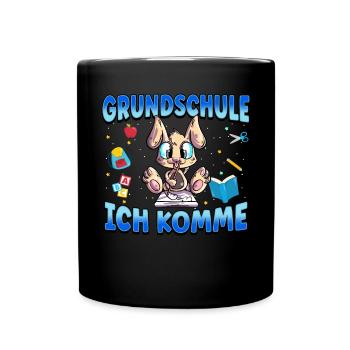Grundschule Ich Komme Ein Schulkind Einschulung - Tasse einfarbig - Schwarz - Vorne