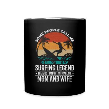 Surfeur d’eau Mama Surf d’eau Mama Surf - Mug uni - noir - Devant