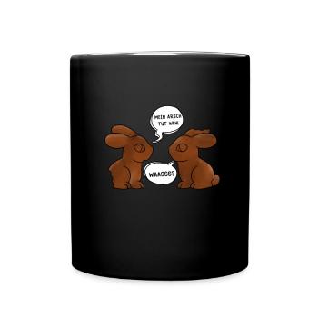 Schokolade - Tasse einfarbig - Schwarz - Vorne