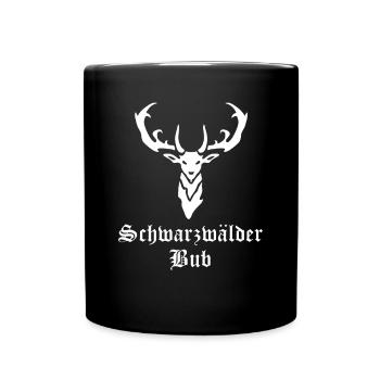 Schwarzwälder Bub - Tasse einfarbig - Schwarz - Vorne